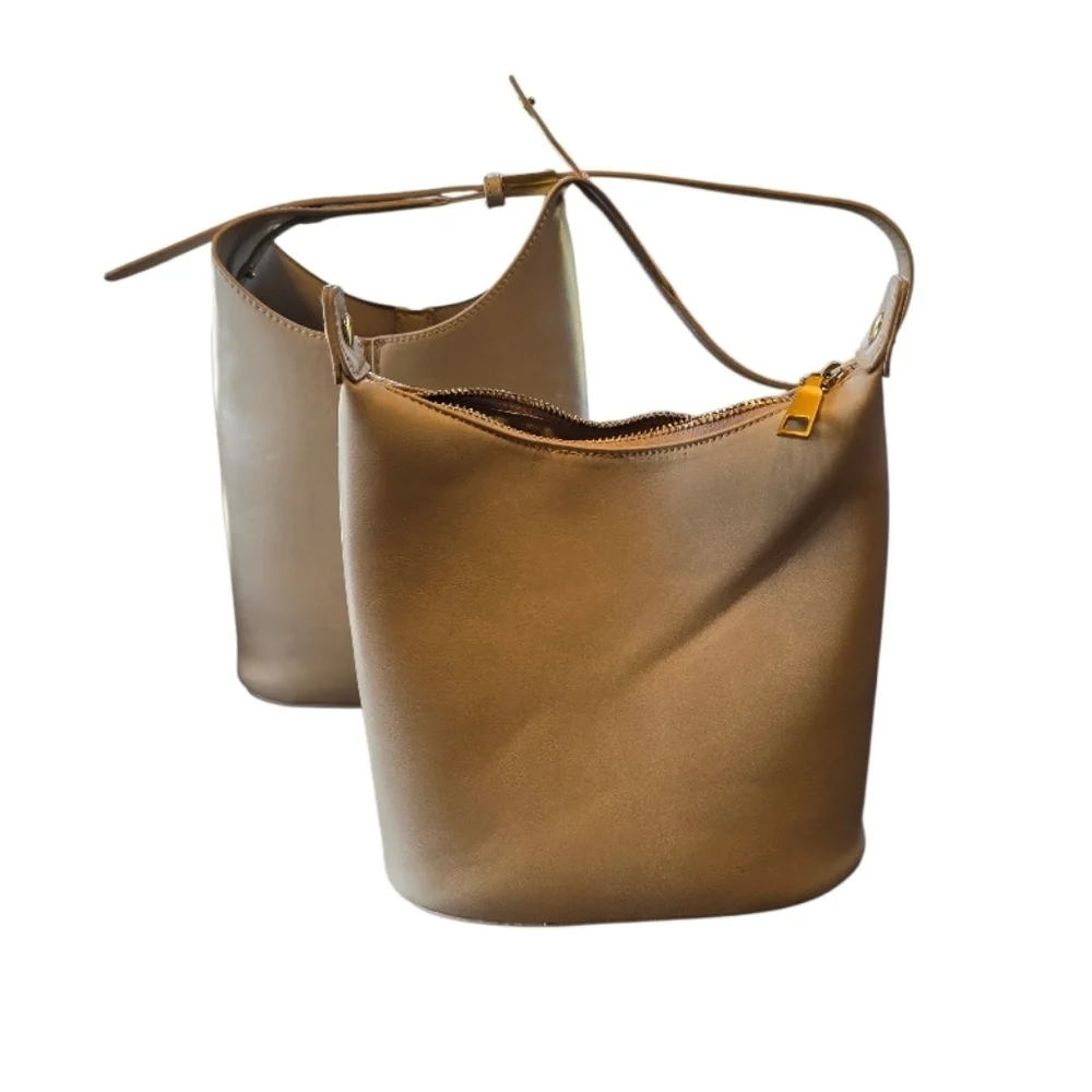 Antik Kraft Beige Faux Leather Hobo Shoulder Bag